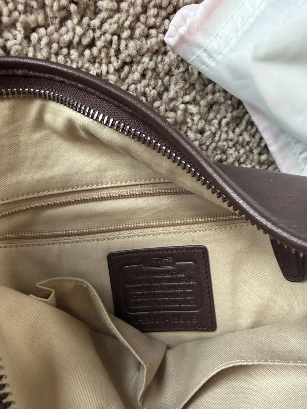 Coach Legacy Leather Duffle Shoulder Bag Style 19889 Cognac Brown with Dust Bag